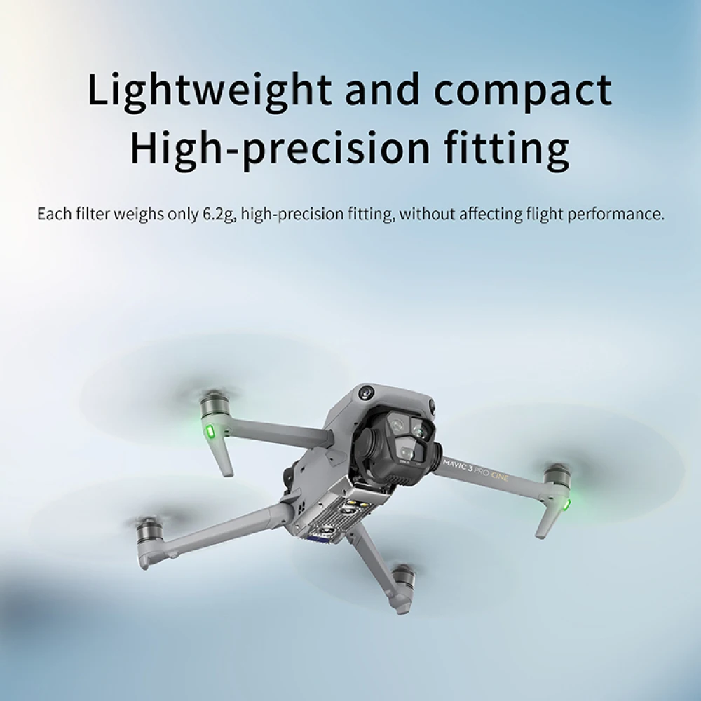 Drone ตัวกรอง UV 6.2g กรอบอะลูมินัมอัลลอยกันน้ำมันอุปกรณ์เสริมโดรนสำหรับ Mavic 3 Pro อะไหล่ทดแทนตัวกรอง UV