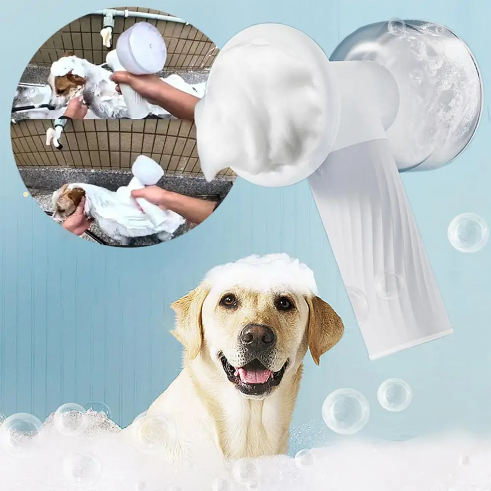 

Automatic Foam Duster for Dogs Pet Bath Brush Pet Bubble Bathing Experience Automatic Electric Brush for Soothing Massage Fast