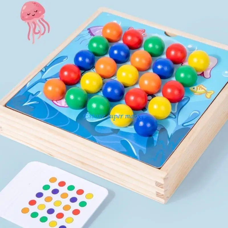 

090B Novelty Children Beads Toy for Kids Over 3 Years Table Game 2 in 1