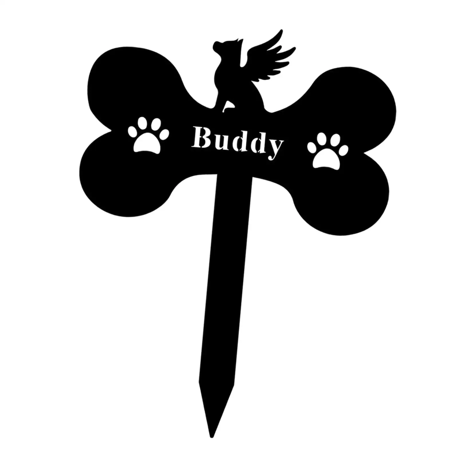 Dog Memorial Stake Waterproof Dog Tombstone for Graveside Outdoor Garden