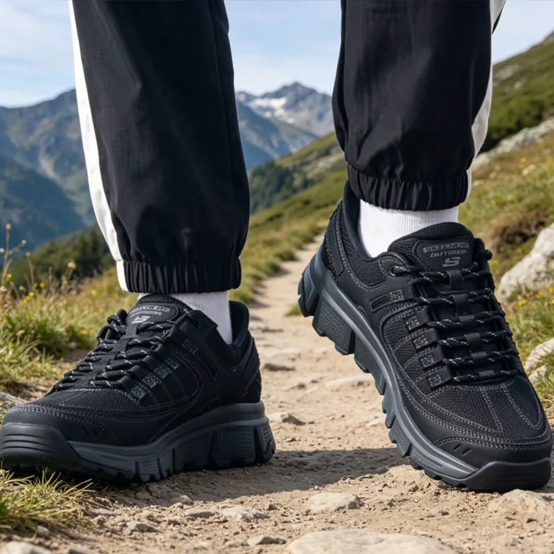 Skechers Men's Outdoor Hiking Shoes 237622-BKCC /237622-TPBKAnti-slip Lightweight Walking Sneakers