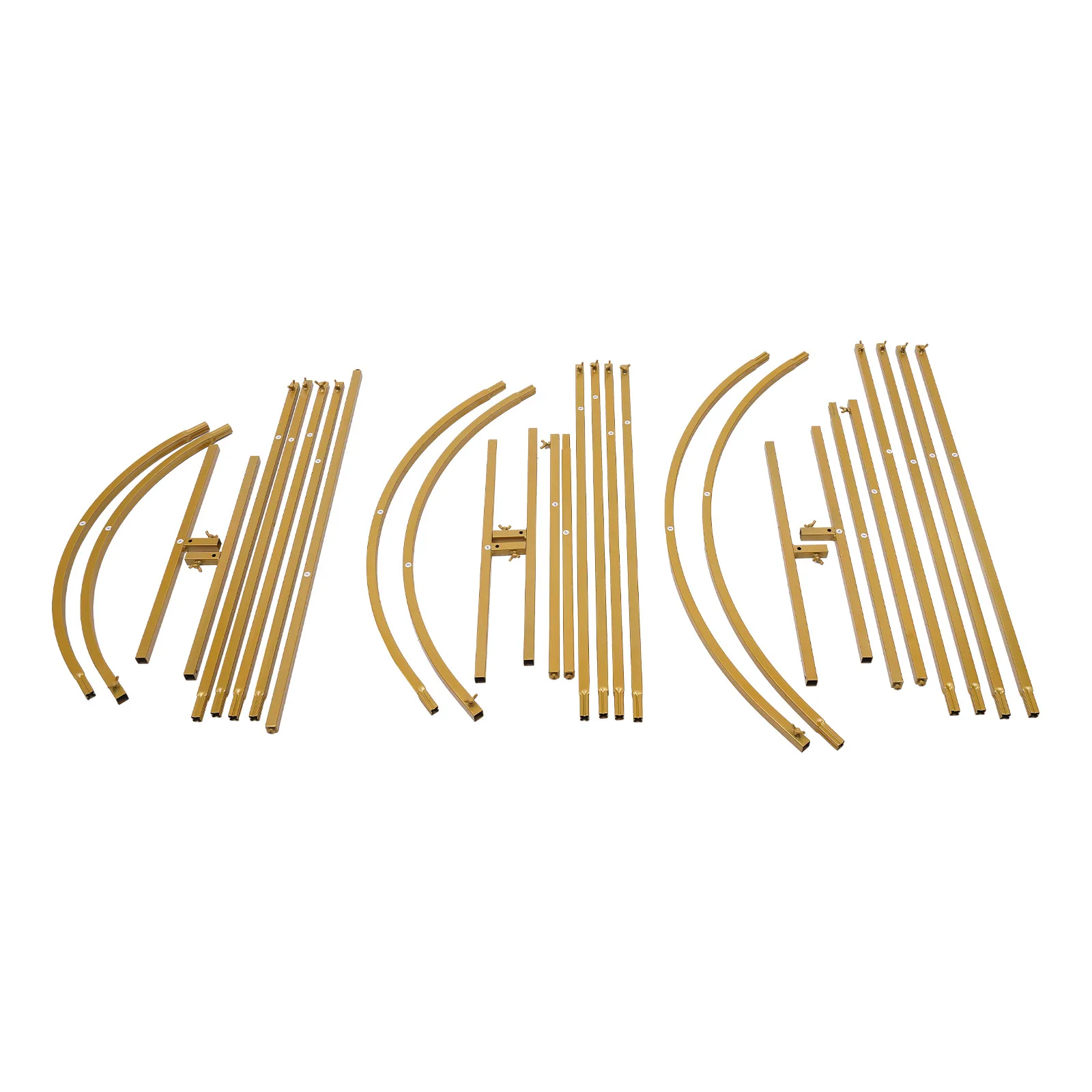 Wedding Stand Gold Arch Backdrop Shelf For Ceremony Party Venue Decor Frame Decoration 3pcs