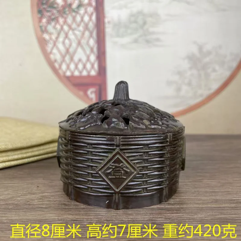 

Медная открытая крышка, курильница с пятью зернами, мини-маленькая курильница, держатель для благовоний для чайного столика