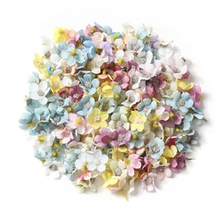 Miniflores artificiales de seda para decoración del hogar, tocado de guirnalda, Multicolor, para boda, venta al por mayor