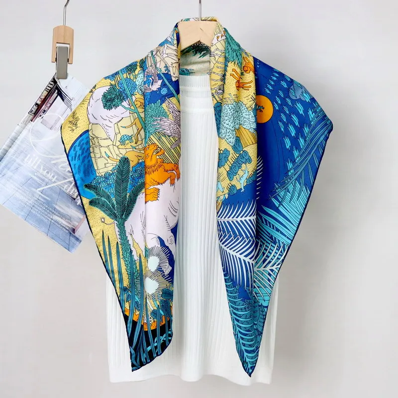 silk-scarf-14-momme-silk-twill-90-large-women's-shawl-versatile-fashionable-floral-patterned-scarf-for-all