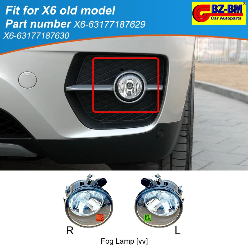 

Автоматическая решетка переднего бампера, левая и правая противотуманная фара, литая крышка для Bmw X6 E71 OEM 63177187629 63177187630, автомобильные аксессуары