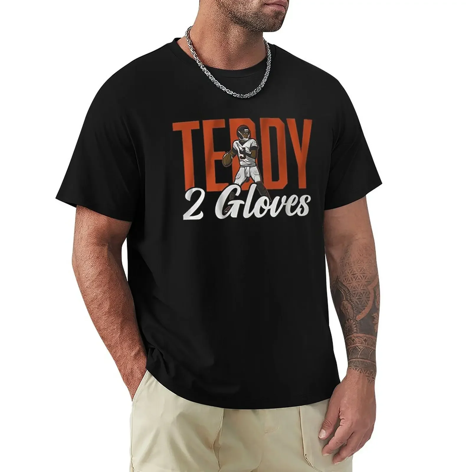 Teddy two gloves T-Shirt hippie clothes oversized tshirts for men