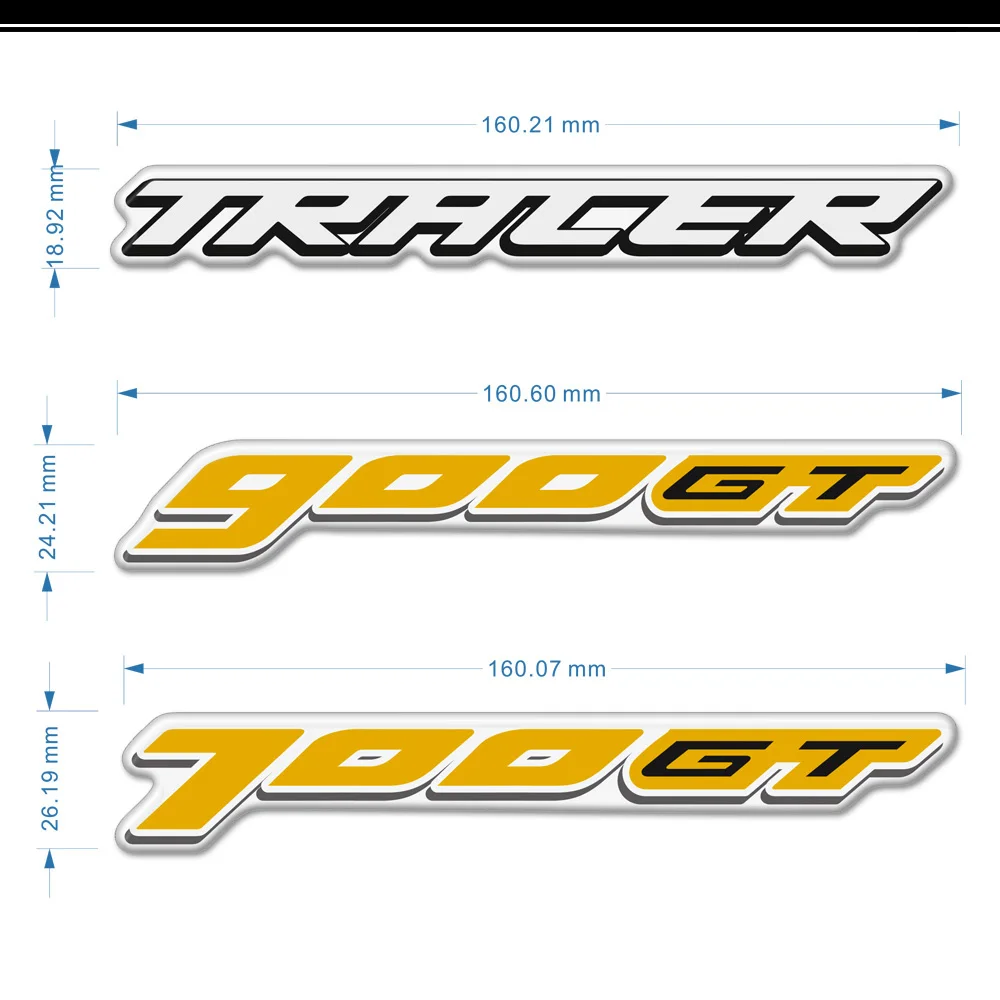 Motocicleta Gás Fuel Oil Kit, Joelho Tanque Pad, Adesivos, decalques para Yamaha MT09 Tracer 900 GT MT-09