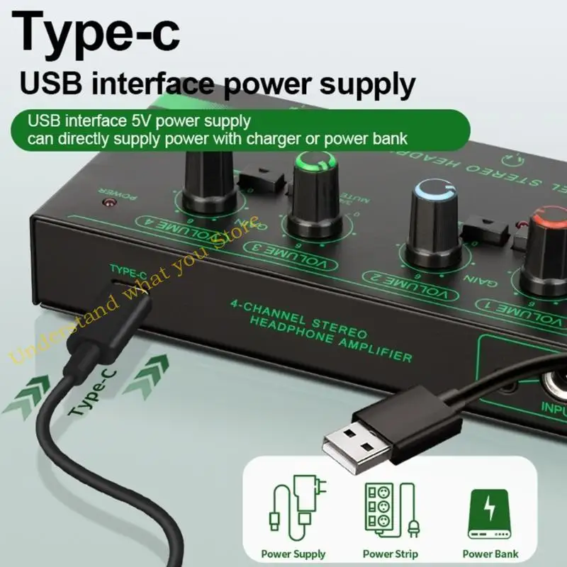 J60A Professional 4/6 Channel Amplifier Headphone Amplifier Lossless Monitor Splitter