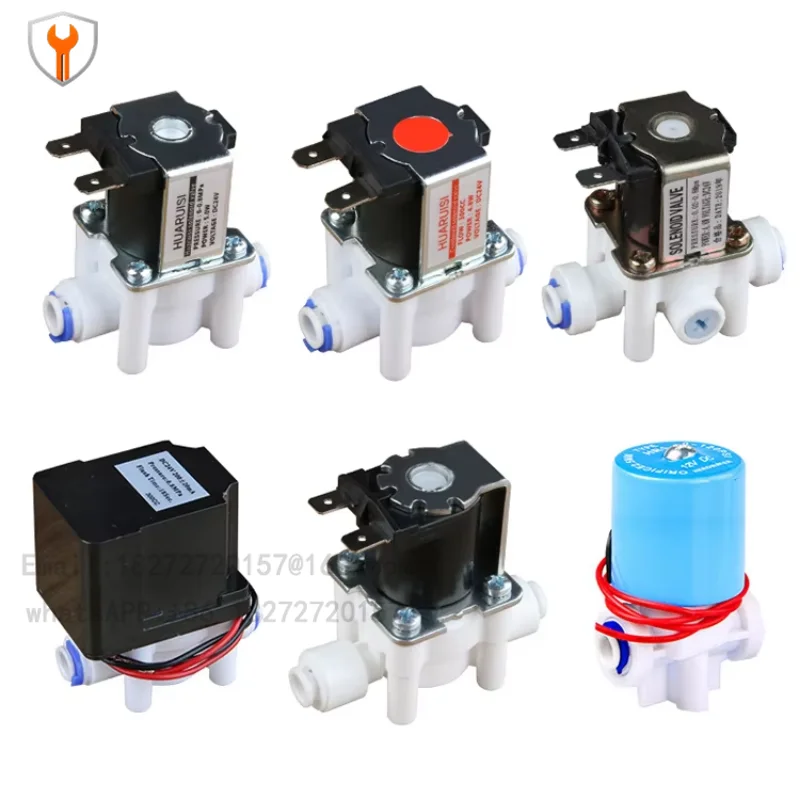 5 PCS 12V/24v/220v High-grade water dispenser RO filter parts Plastic micro-inlet solenoid valve for RO water dispenser