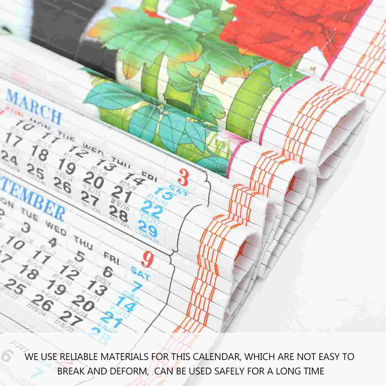 Família chinesa Calendário pendurado, Tradicional Pergaminho pendurado, Papel de escritório, 2024