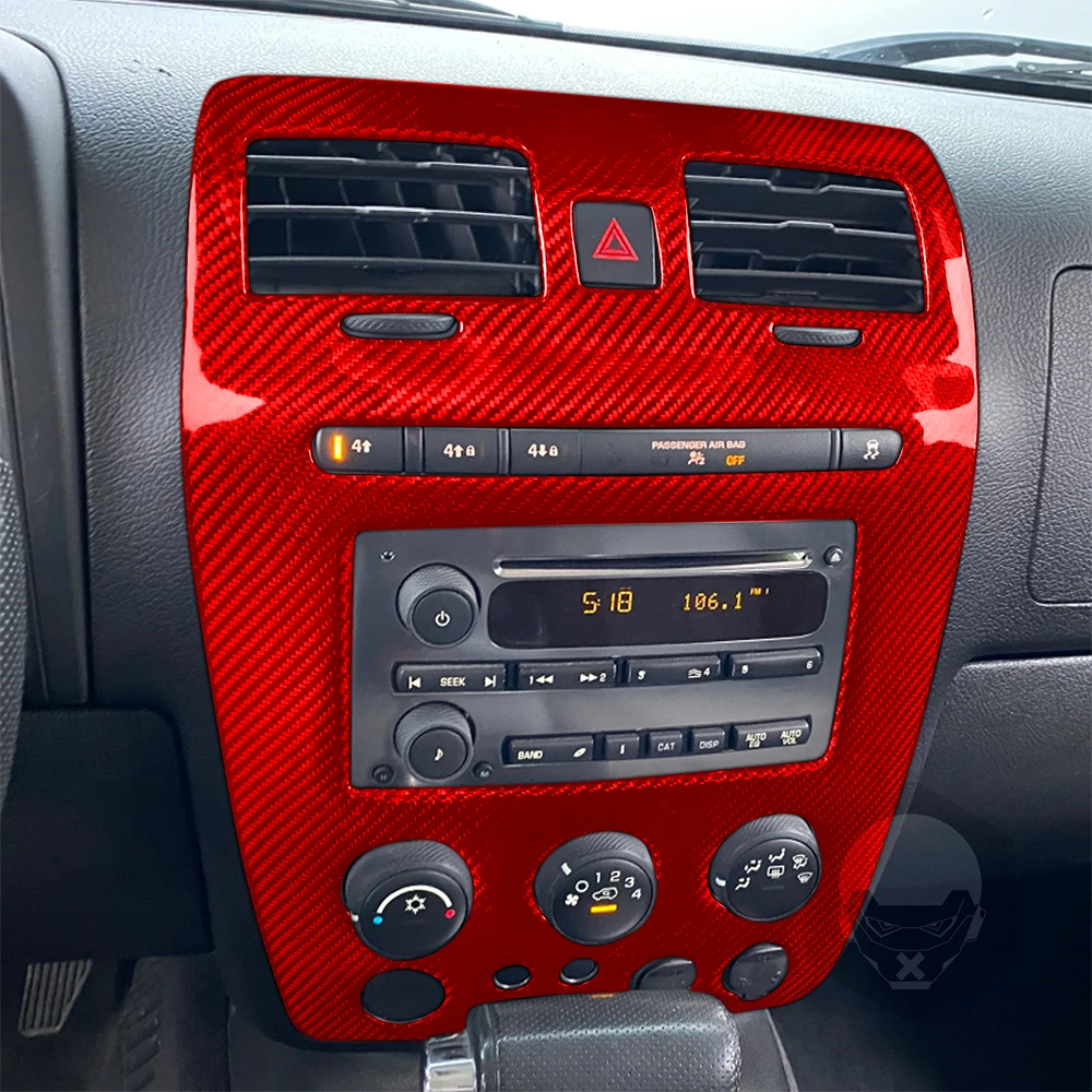 For Hummer H3 2007-2010 Car Accessories Real Dry Carbon Fiber Center Console Air Vent AC CD Panel Cover Decoration Modification