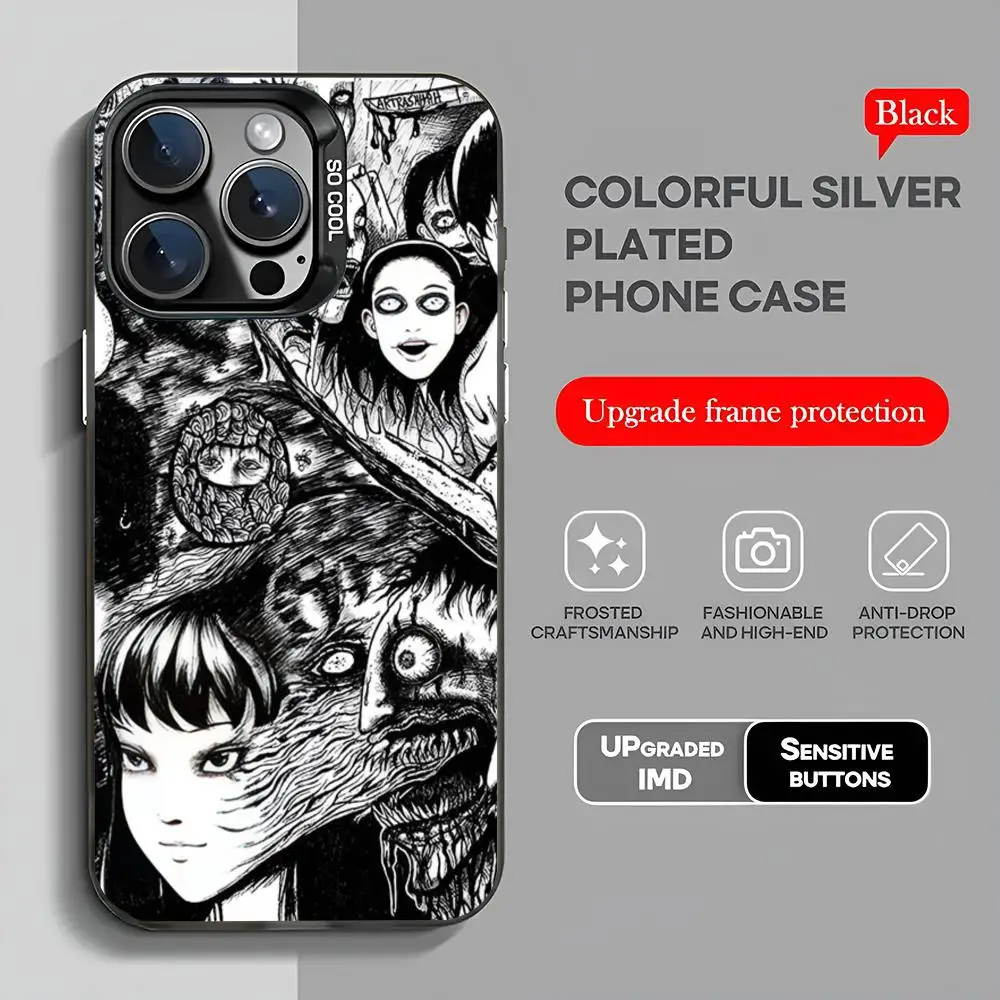 Comic T-Tomie Junji Ito Manga Phone Case Iphone 16 Pro Max Case Case For IPhone 16 15 Pro XR XS 7 8 Plus SE2024 Shockproof Colo