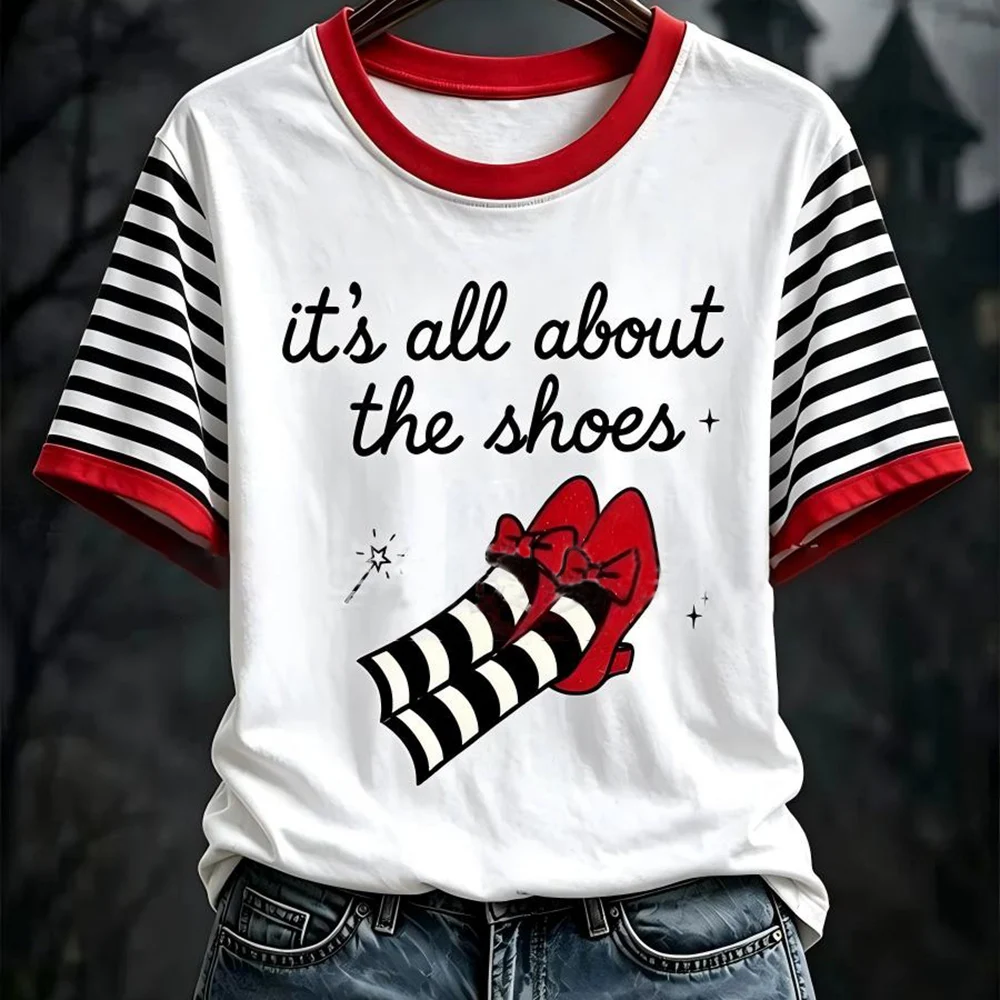 Girls t-shirts Women's Halloween Don't Make Me Drop a House on You Shirts Kids Clothes T Shirt Children tops Summer Women Tshirt