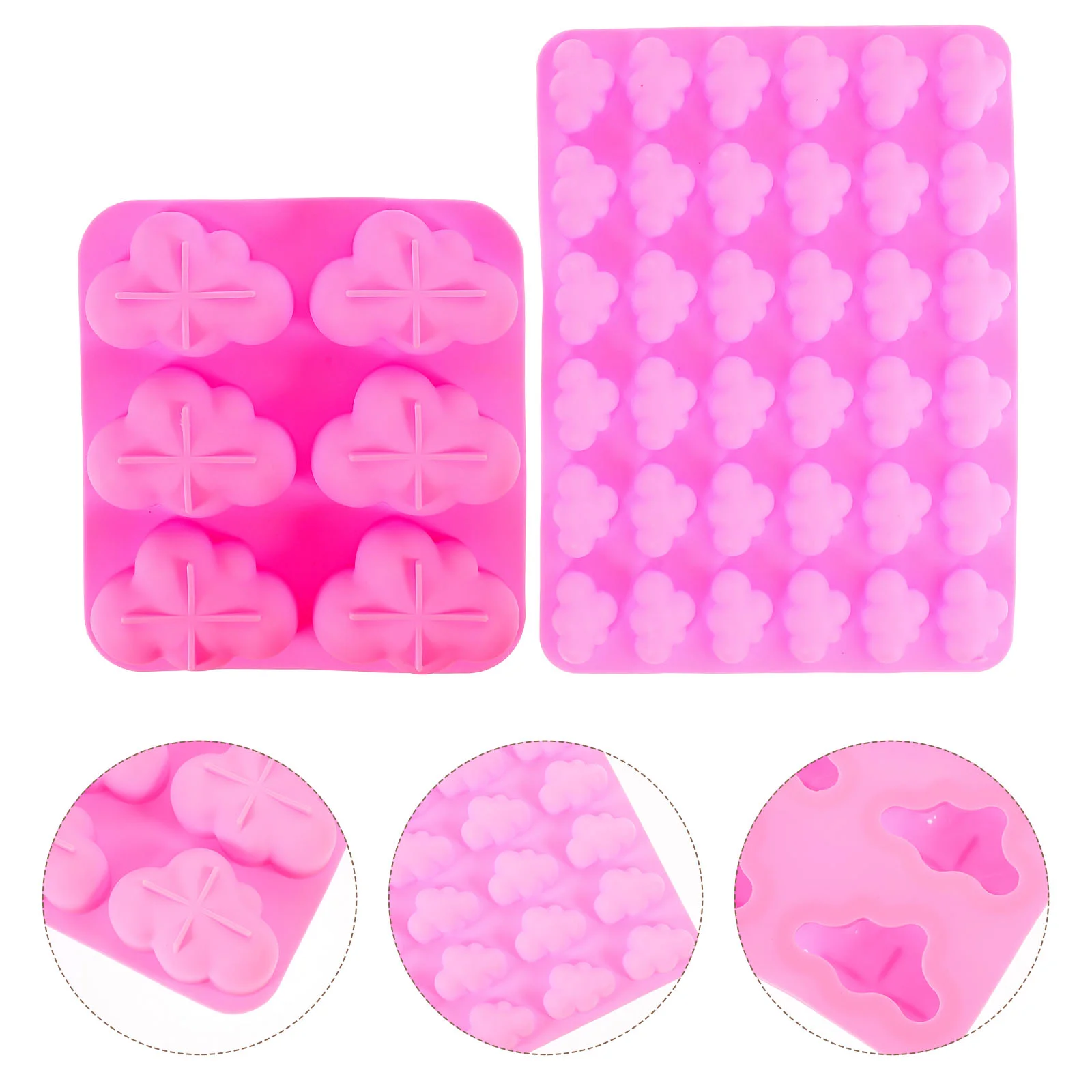 2 pçs molde de chocolate de silicone em forma de nuvem moldes de fondant molde de sabão de doces molde de silicone em forma de nuvem