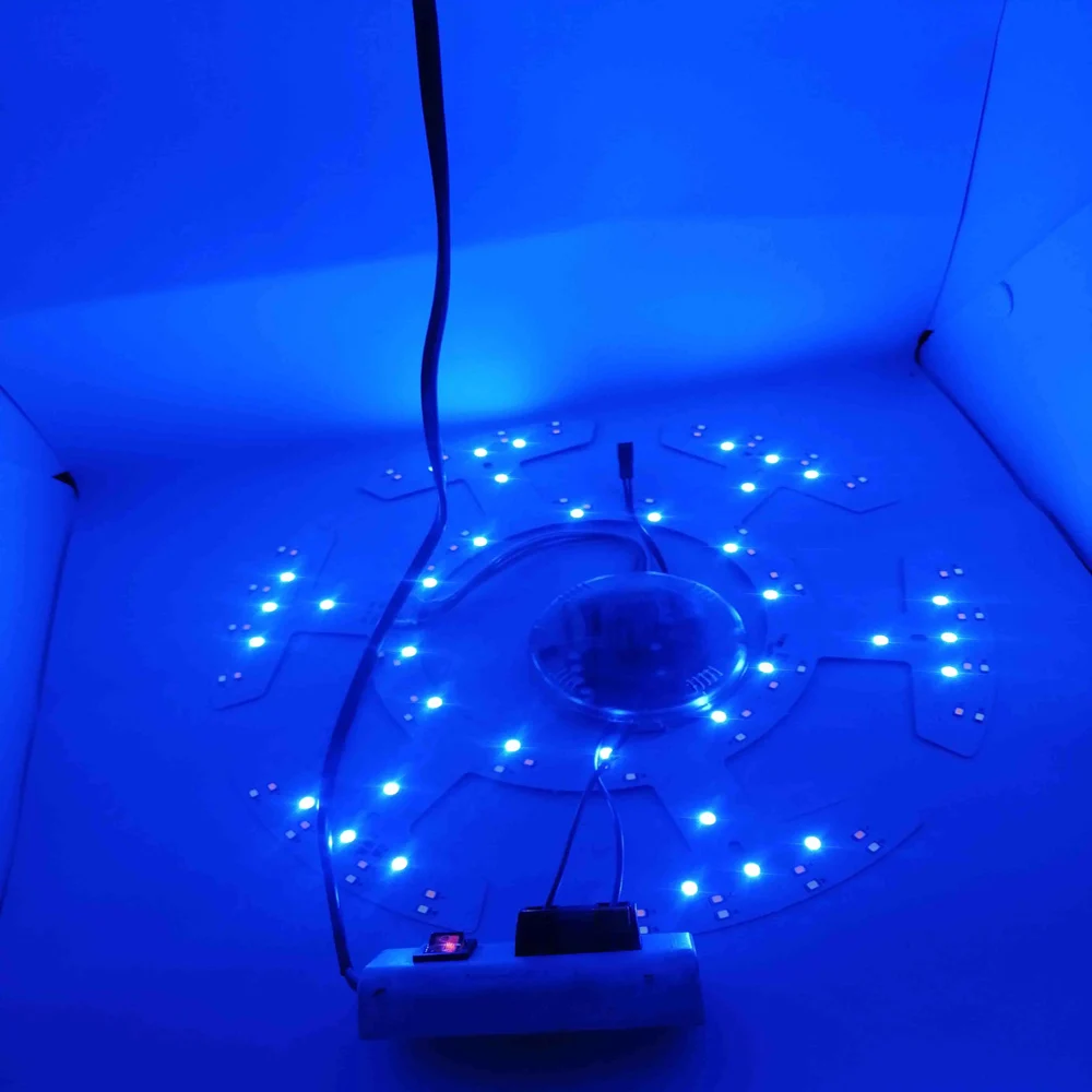 وحدة حبات رقاقة مصباح LED ذكية ، لوحة إضاءة سقف ذاتية الصنع ، جهاز تحكم عن بعد ، RGB ، WW ، CW يعتم ، 36WX2 #5