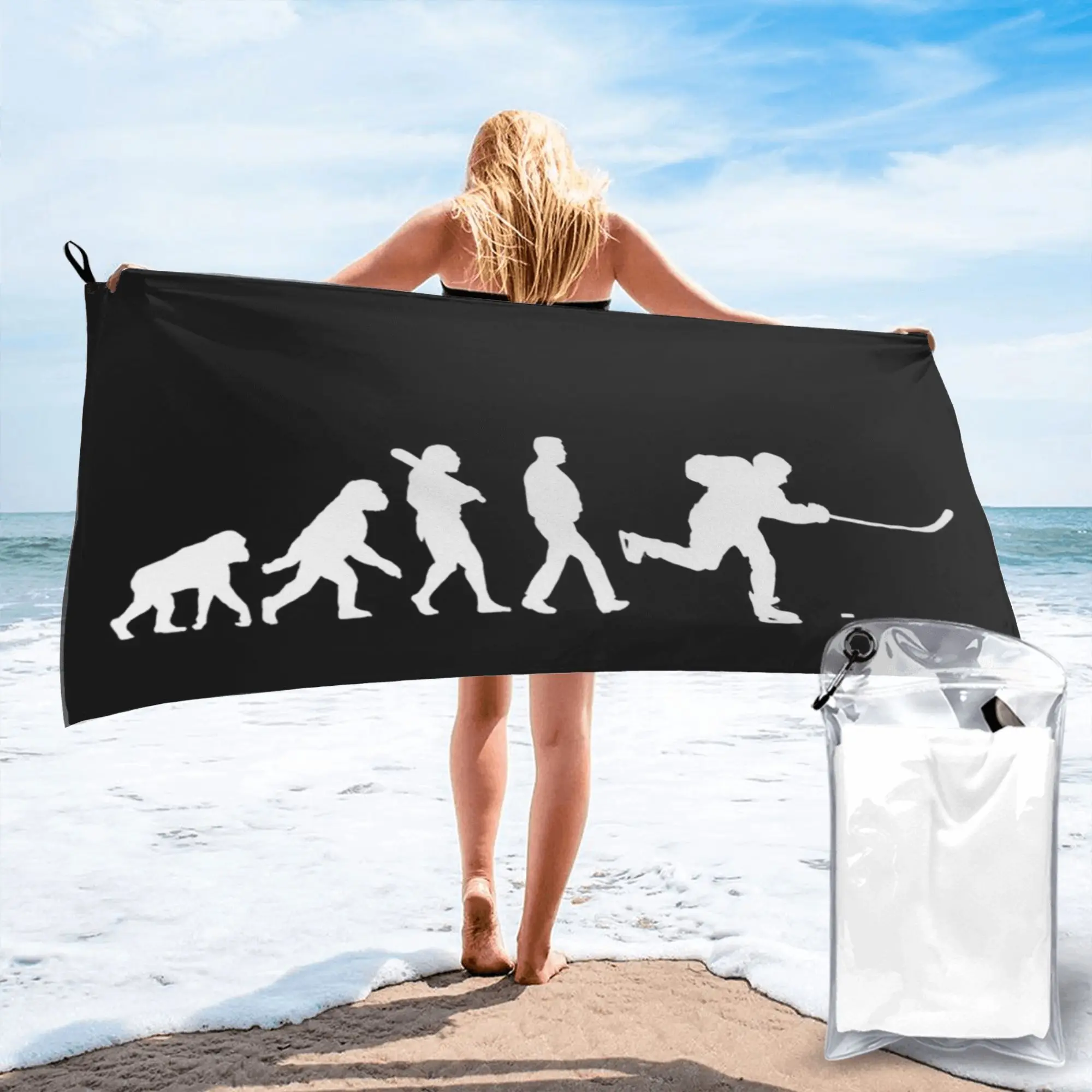 Evolution Hockey Beach Towel Soft Microfiber Quick Dry Absorbent Quick Towels For Mountain Climbing