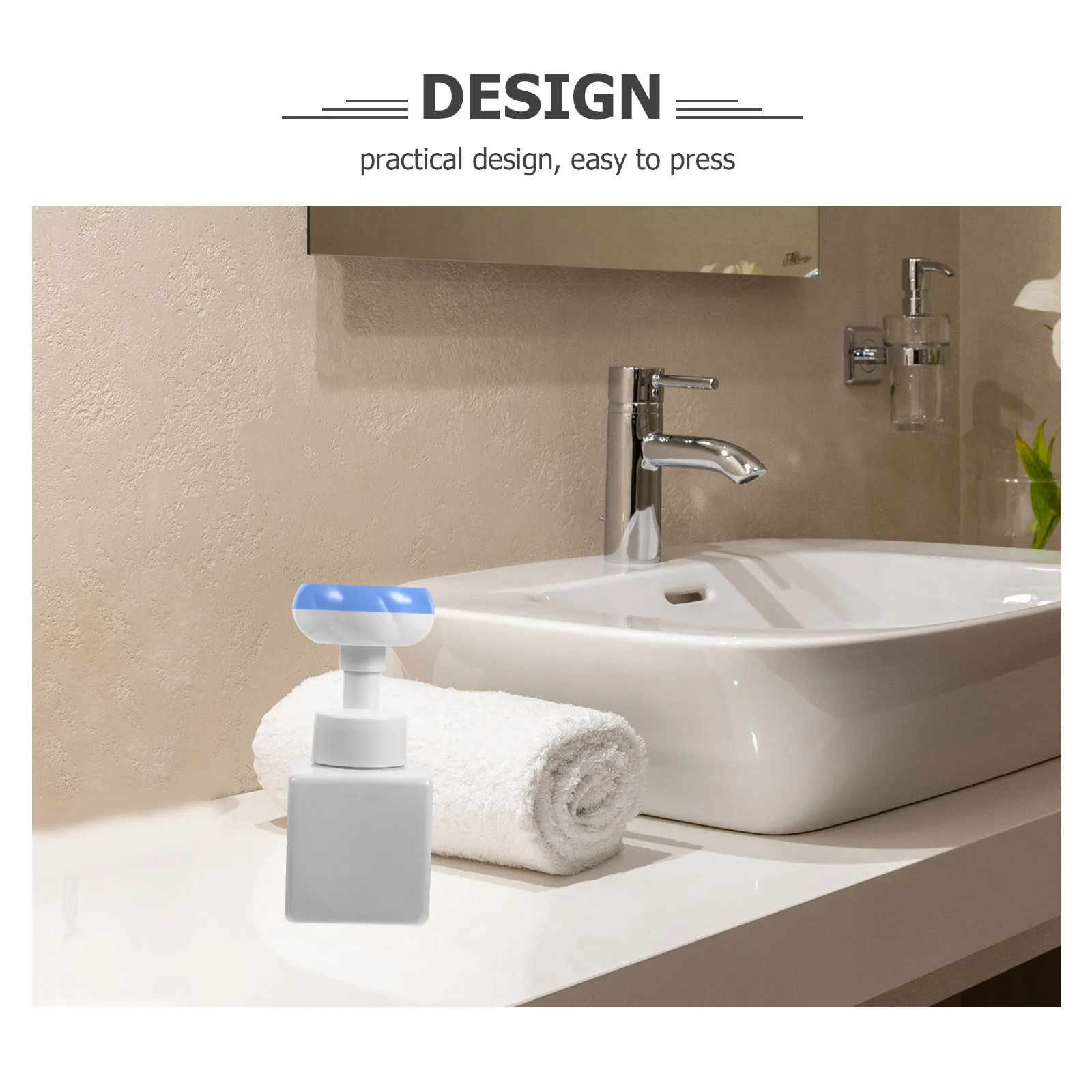 

Press Type Soap Dispenser Refillable Empty Foaming Bottle For Liquid Hand Soap Body Wash Shampoo Travel Size Lightweight Leak