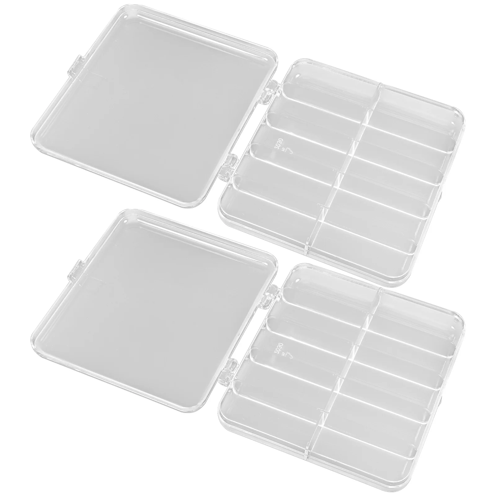 

2pcs 8-Grids Square Clear Plastic Storage Box Organizer For Beads Screws Jewelry Hardware Diy Divider Container Accessories Tool