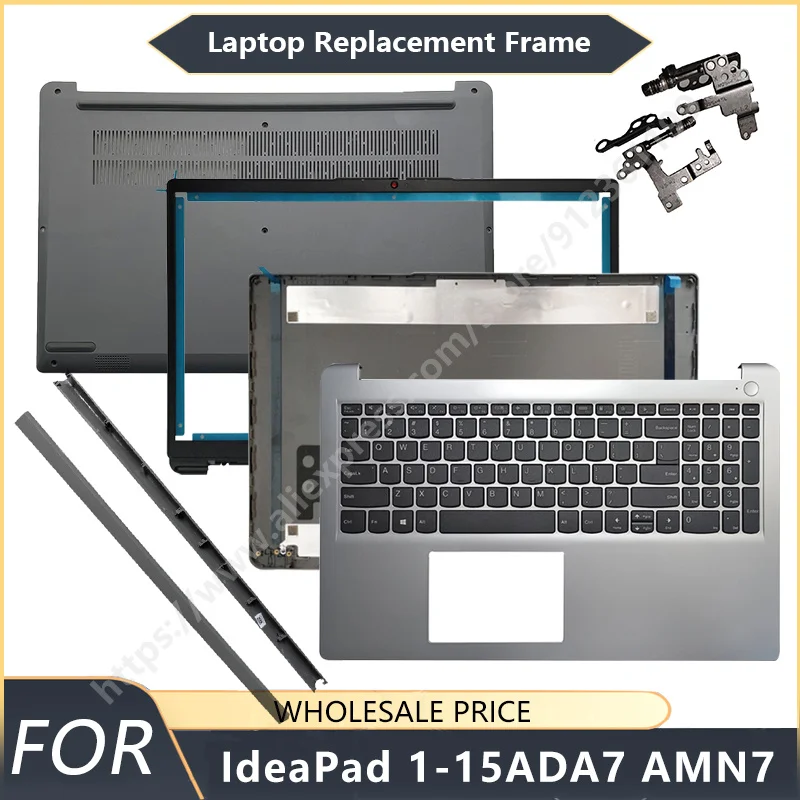 NEW For IdeaPad 1-15ADA7 1 15AMN7 Black Laptop LCD Back Cover Front Bezel Palmrest Bottom Case keyboard hinge