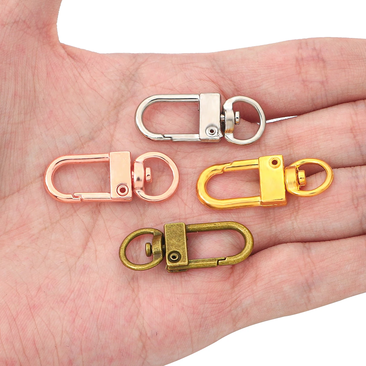 12 × 33 ミリメートル 5 個多色合金スナップロブスタークラスプフック所見ジュエリー作成 DIY ブレスレットキーホルダー電話チェーンアクセサリー