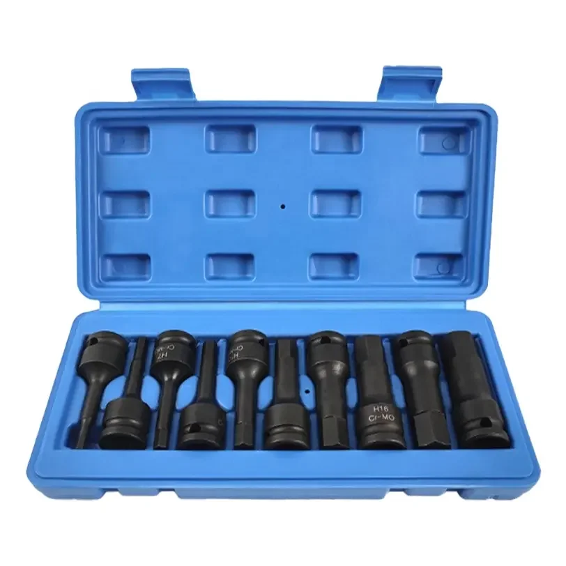 1/2 Pulgadas Drive Impact Hexagon Bit Sleeve Kit Métrico 5-22mm Hexagon Bit Sleeve Kit Impact Wrench