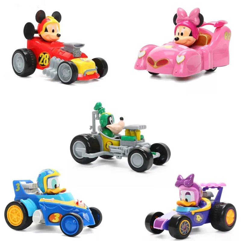 Genuine Disney Pixar Cars Cartoons Mickey Minnie Donald Duck Daisy Goofy Quality Plastic Car Toys For Children\'s Birthday Gift