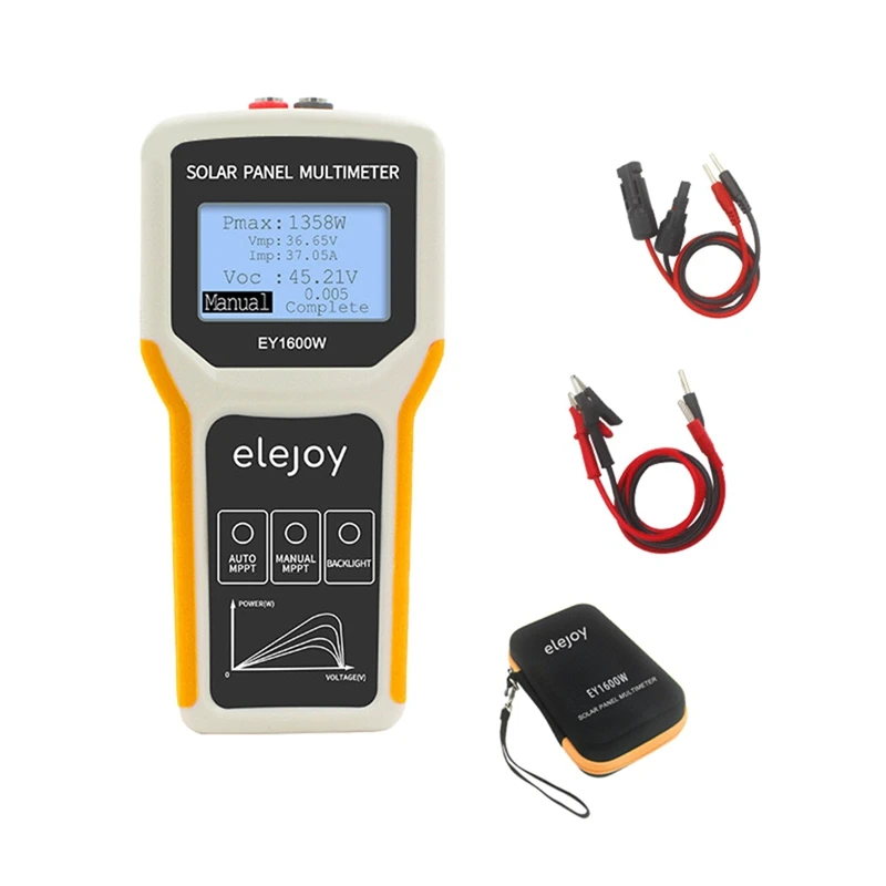 ABKD ELEJOY 1600W Photovoltaic Panel Multimeter Solar Panel MPPT Tester Open Circuit Voltage Test Power Point Multimeter