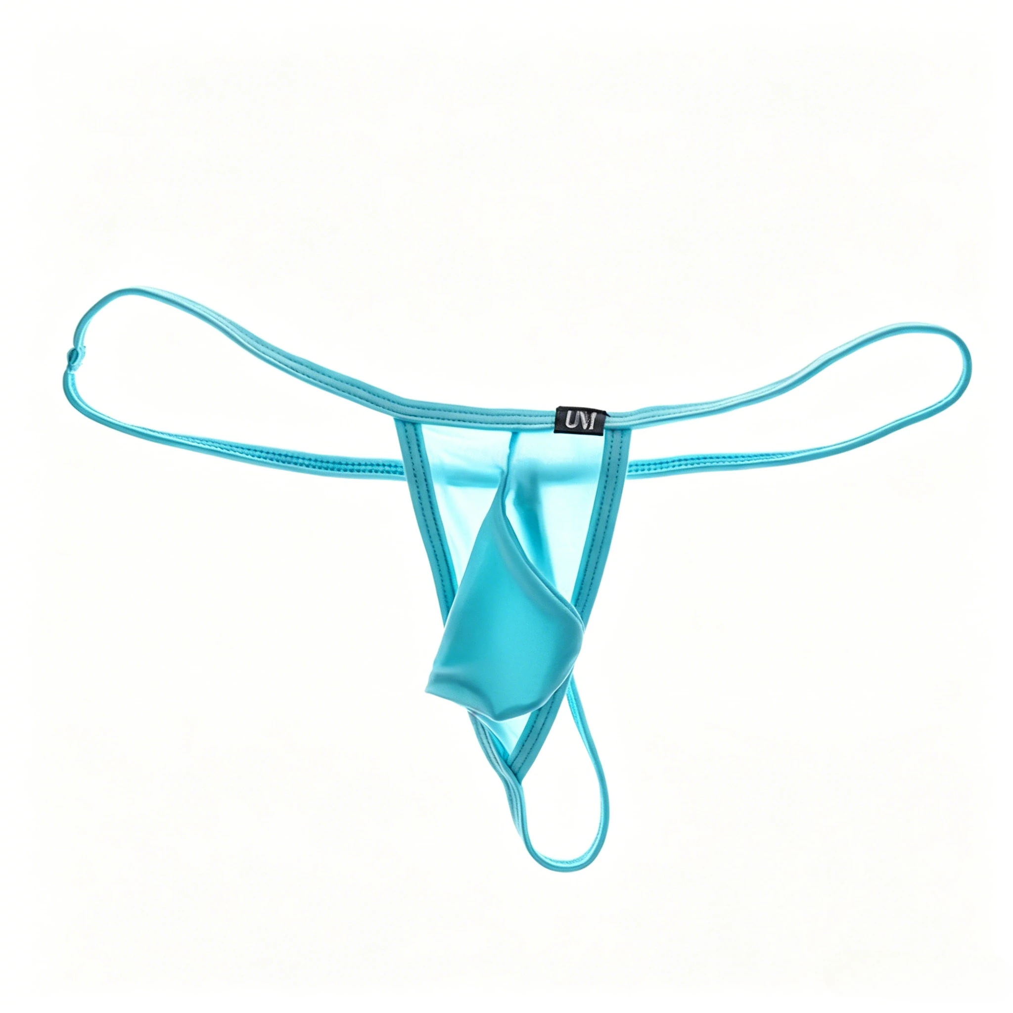 ：Cross-border Wholesale New Men's Ice Silk Thong Low-rise Sexy Thin Strap T-back Underwear W101