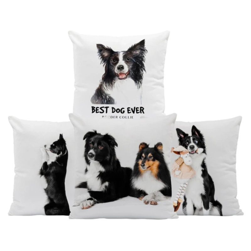 

Black Puppy Dog Pillow Cover Cute Dog Pillowcase Home Decor Sofa Home Decor Office Chair Sofa Pillow Cases for Pillow 45x45 Room