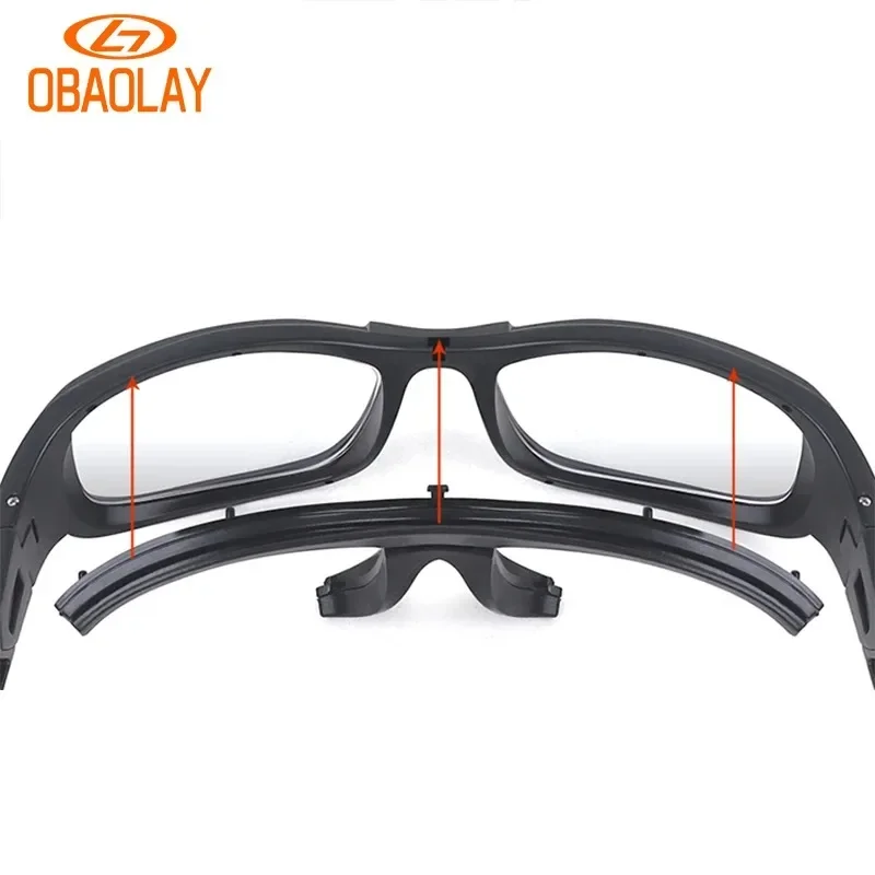 OBAOLAY TR90 occhiali da basket con montatura occhiali sportivi antiurto occhiali da calcio per lo sport prescrizione personalizzata