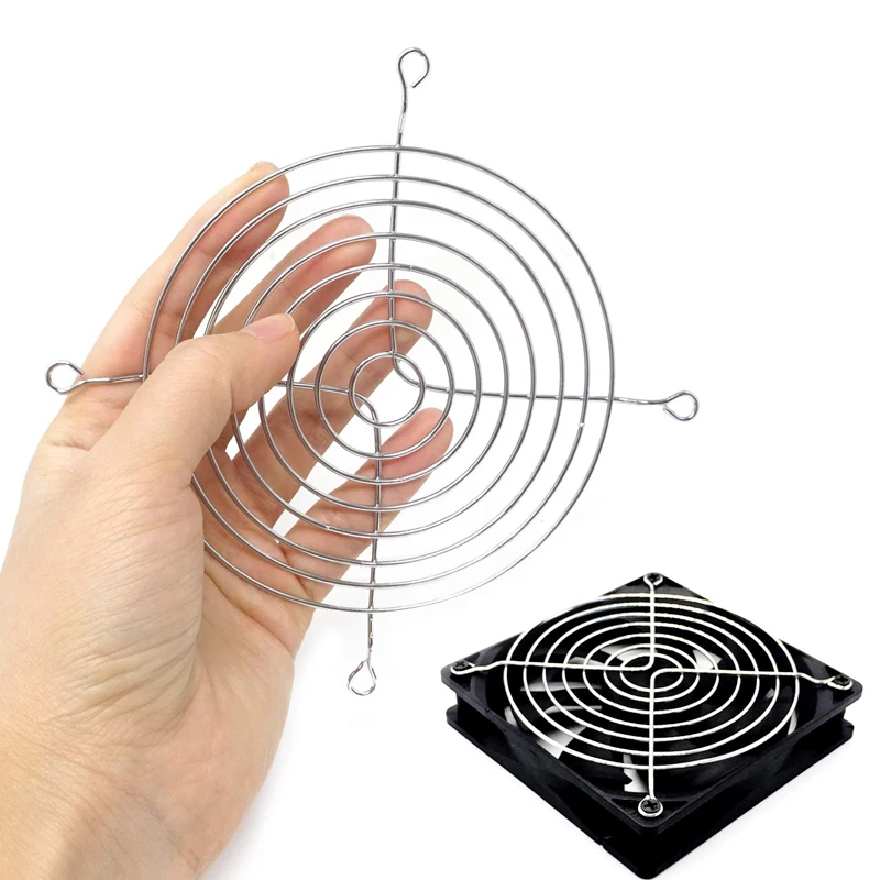 Ldpcsj 5Pcs 80Mm/120Mm Silver Cooling Fan Grill Metal Finger Protector, Suitable for Box Fan