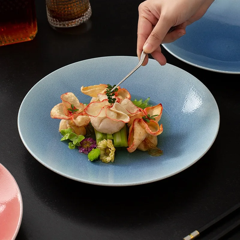 

private dish plate creative cold dish cold plate soup plate ceramic deep commercial high-end tableware