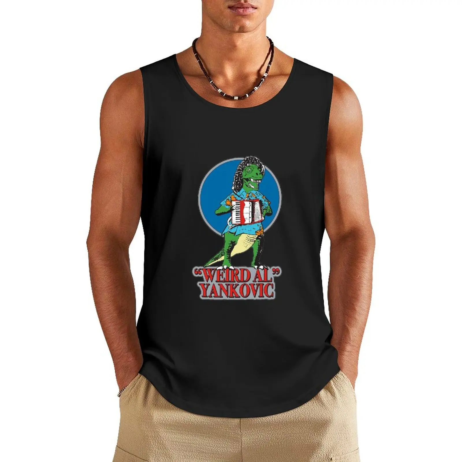 Classic Art Dino Weird AL Yankovic Tank Top gym clothes men Man clothes for gym