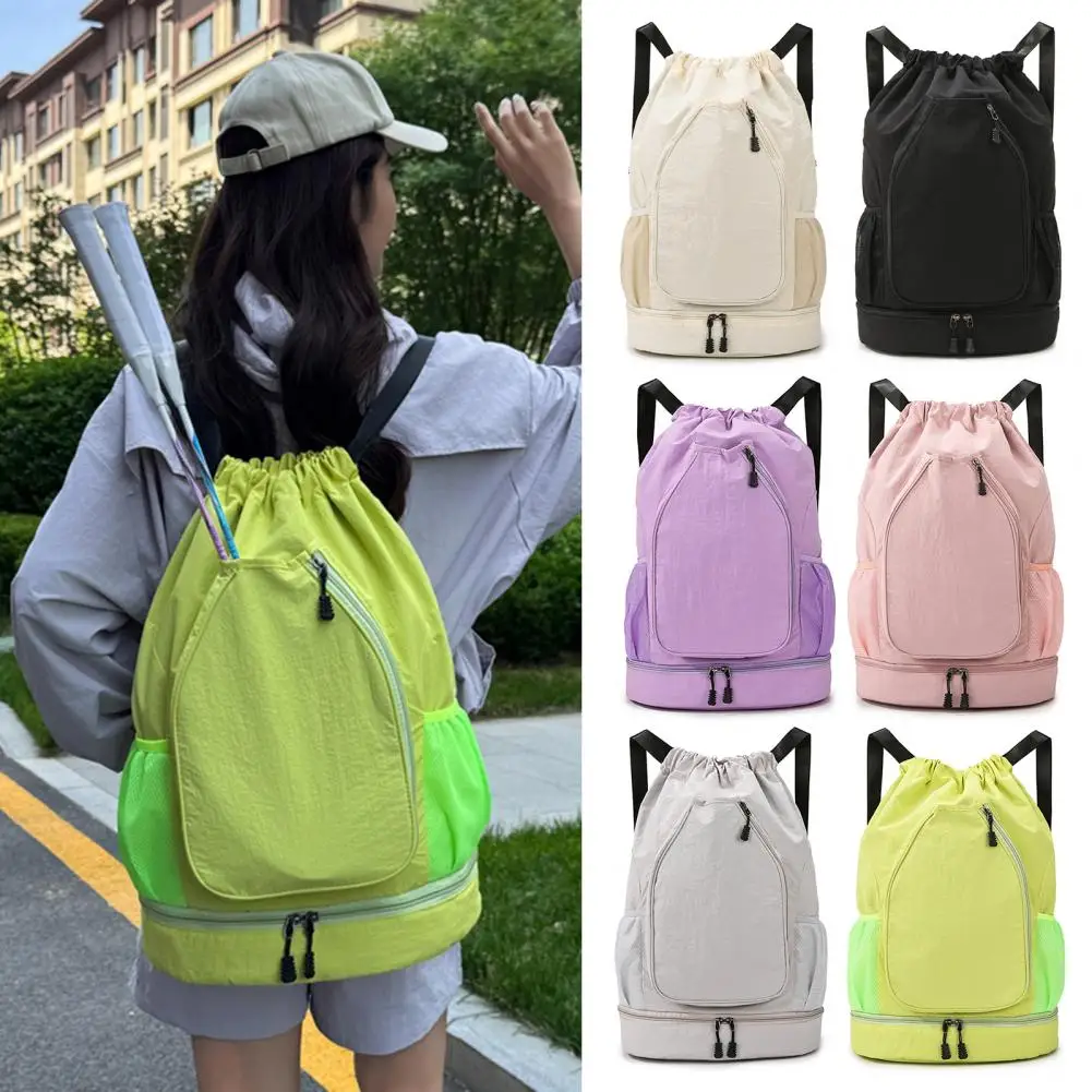 2-rackets-tennis-racket-backpack-large-capacity-waterproof-gym-pack-casual-drawstring-closure-badminton-sports-bag-men-and-women