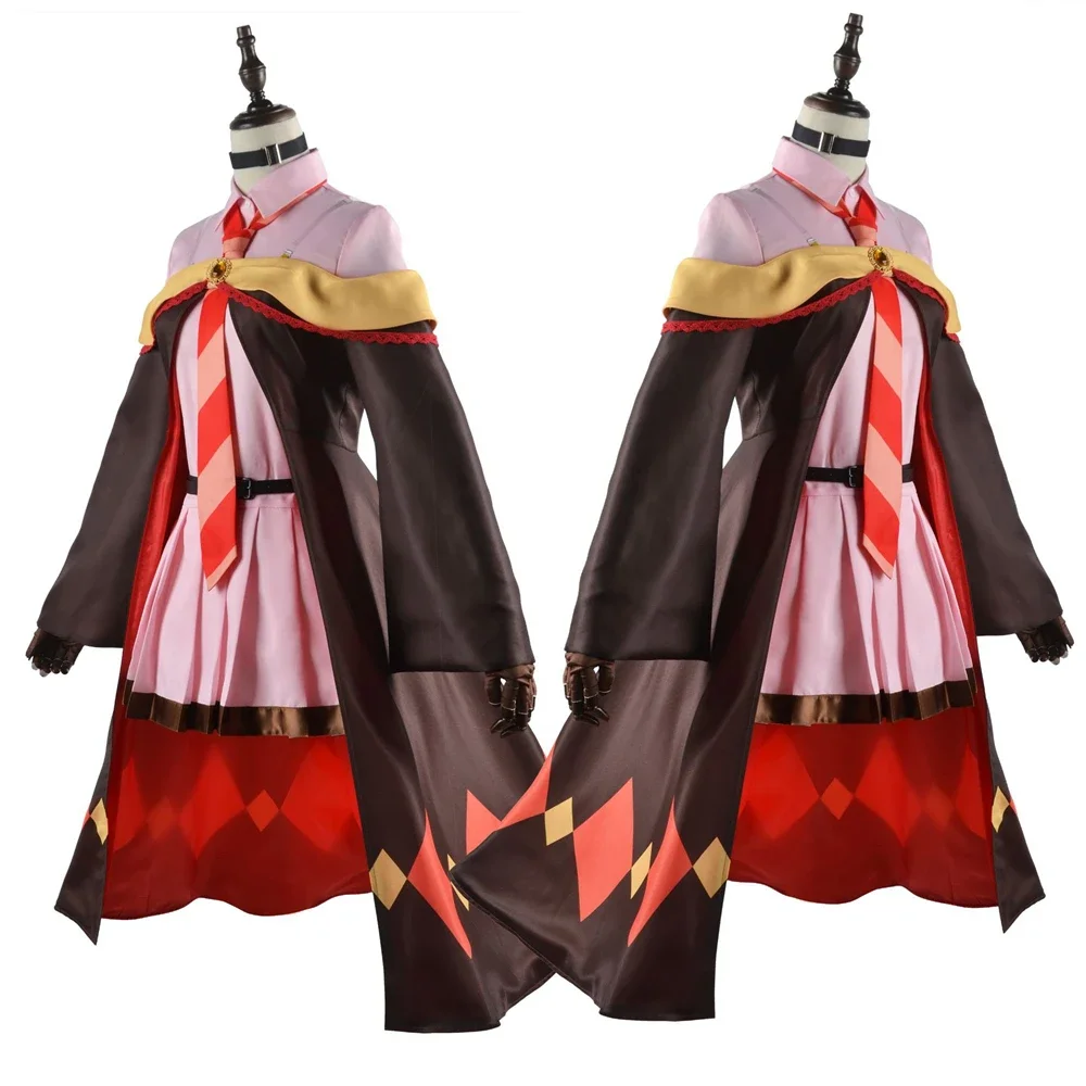 

Anime Kono Subarashii Bakuen Megumin Cosplay Costume Dress Cloak Hat Fantasia Outfits Fancy Dress Up Carnival Party Women Girls