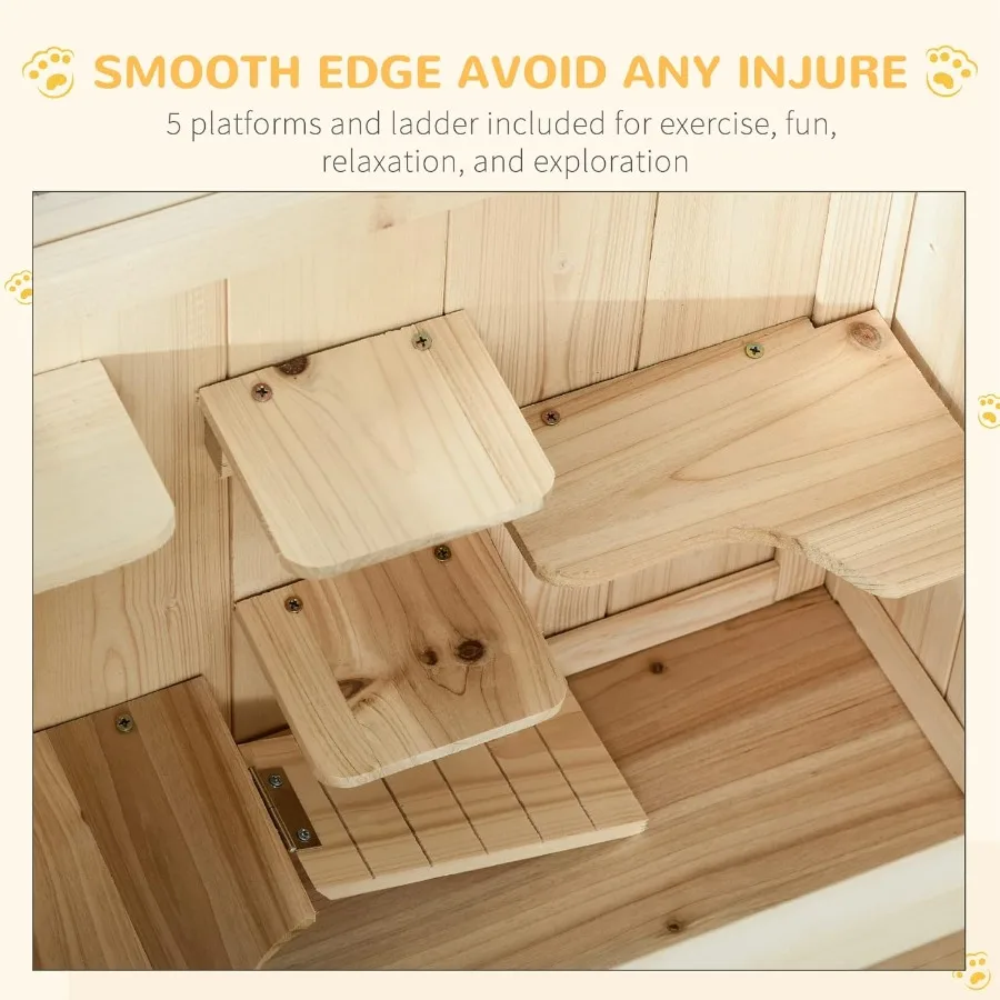 3-Tier Wooden Hamster Hutch 3