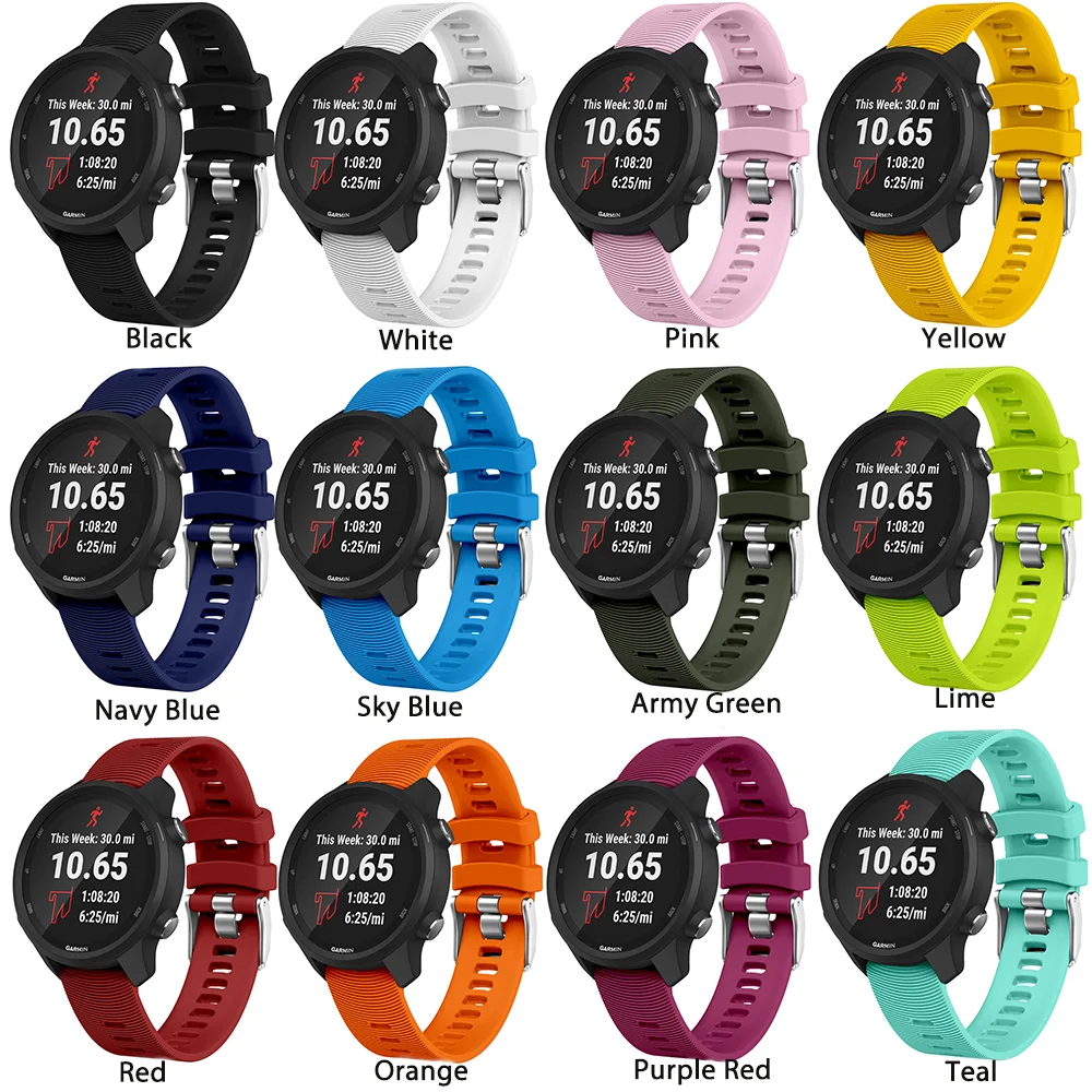 Soft Band for Garmin Forerunner 165 Bracelet Original Outdoor Silicone Accessories Band for Garmin Venu SQ Running Man 20mm