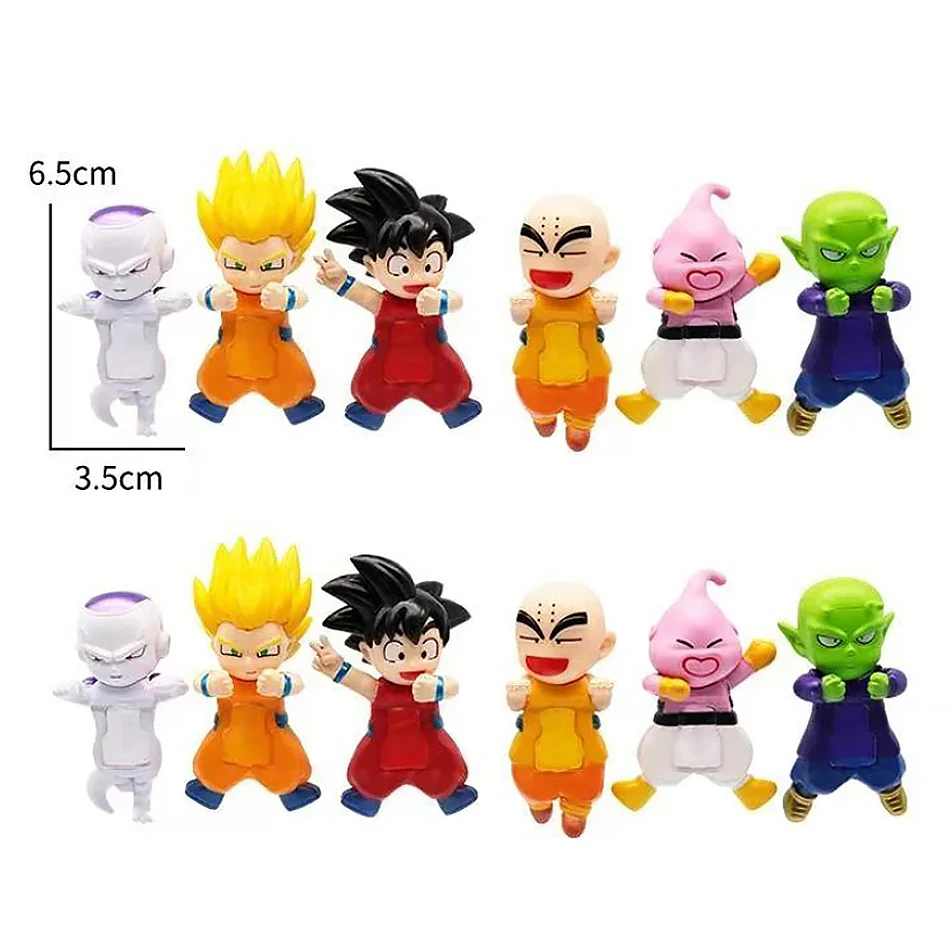 Słoneczny Anioł Dragon Ball Hippers Dekoracyjne Figurki Anime Ozdoby Lalki Fanów Dzieci Prezenty Świąteczne Urodzinowe Losowe 1-12 Sztuk