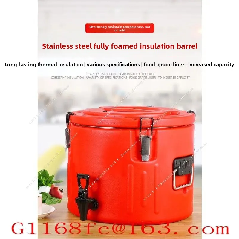 Grains with sealing ring Large capacity commercial stainless steel thermal insulation soup delivery bucket
