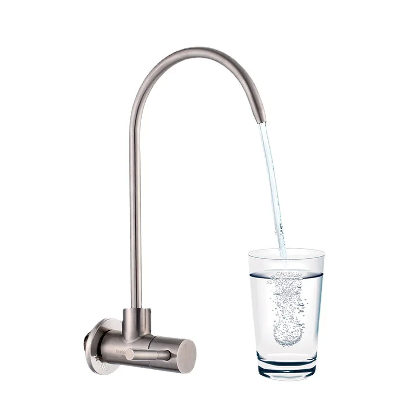 SUS304 stainless steel 4 points into the wall water purifier faucet kitchen filter tap can be rotated to purify the water faucet