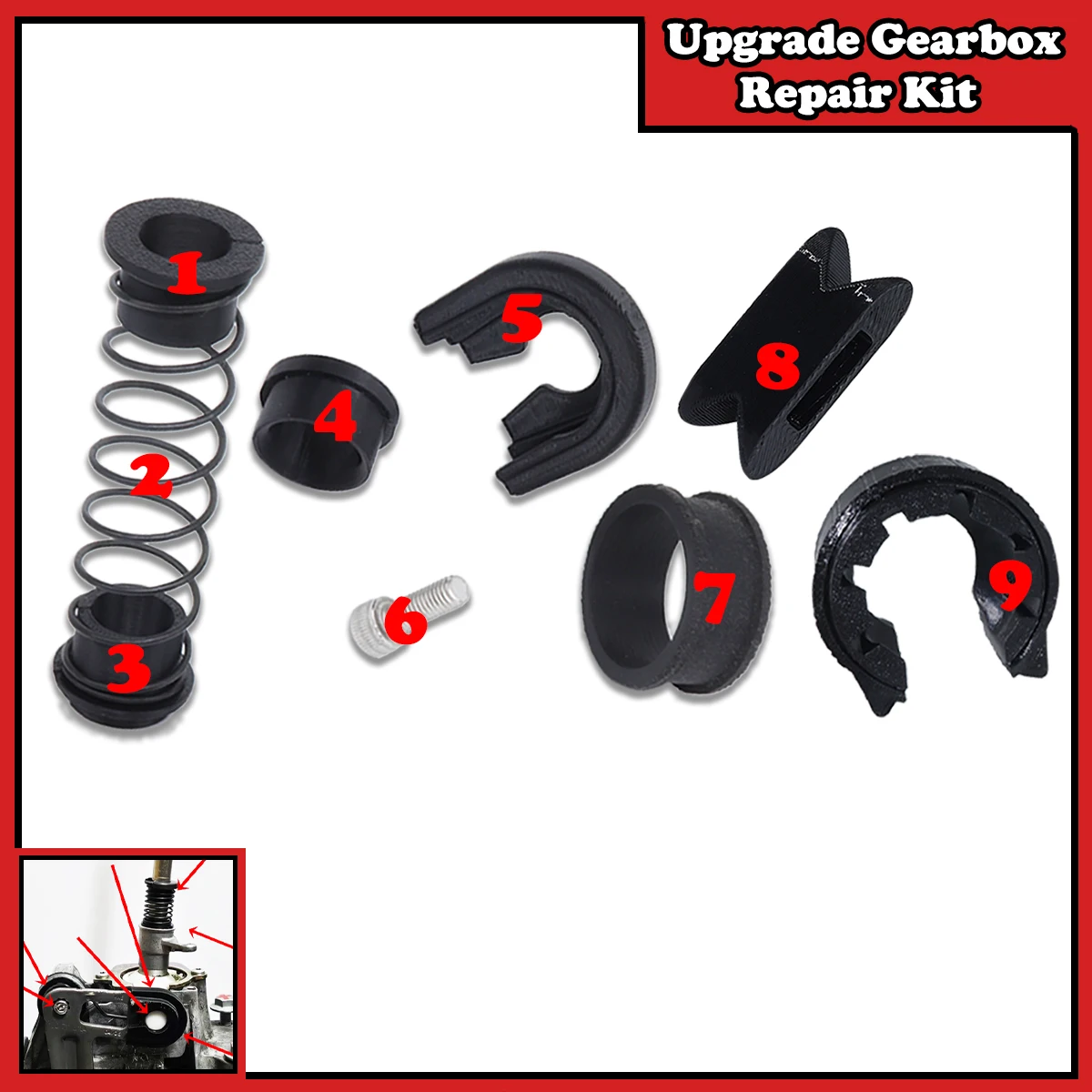 Upgrade Enhanced For VW Golf MK4 Gearbox Repair Kit Manual Trans Shifter Gear Lever Spring Bearing Shifter Bearing 2000 - 2007