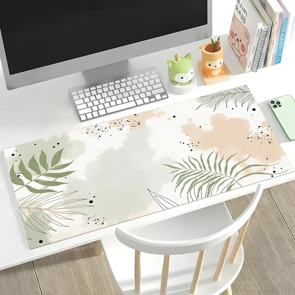 Tapis de bureau en caoutchouc de luxe, design respirant à pores, tapis antidérapant pour l'écriture, l'étude, l'ordinateur, fournitures de bureau