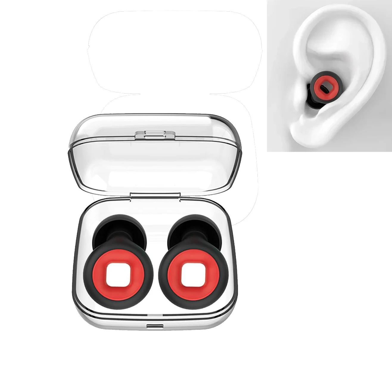 Ear Plugs for Sleeping, 25dB Noise Reduction Reusable Soft Silicone Earplugs for Snoring, Side Sleepers, Concerts, Travel, Work