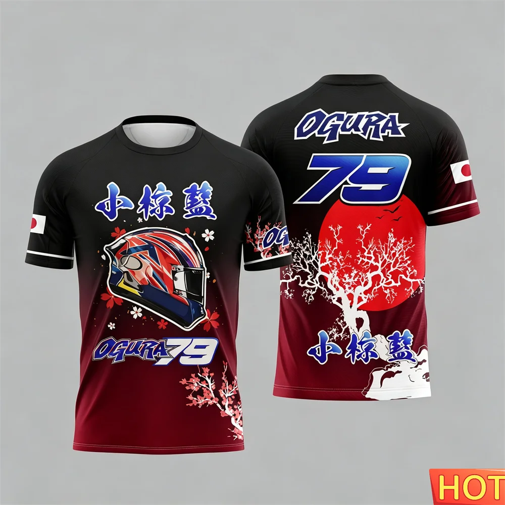 Japanese Racing style T-shirt for Enthusiasts Men's Motorcycle Quick Drying T-shirt Breathable Racing Men's Jersey T-shirt tops