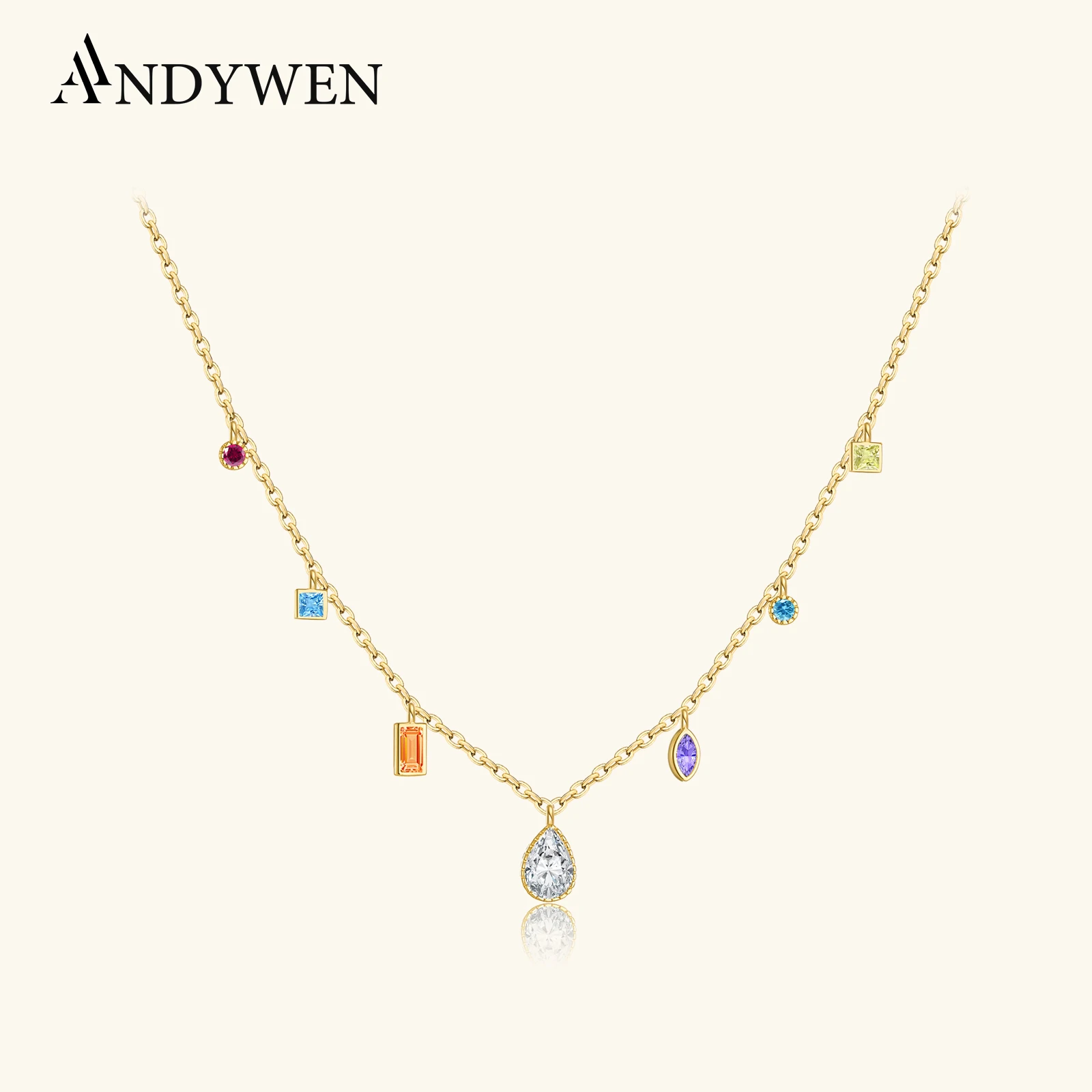 

Ожерелье-чокер Женское зимнее из серебра 925 пробы с золотым цирконием, 2 х3 мм, 4 Х6 мм