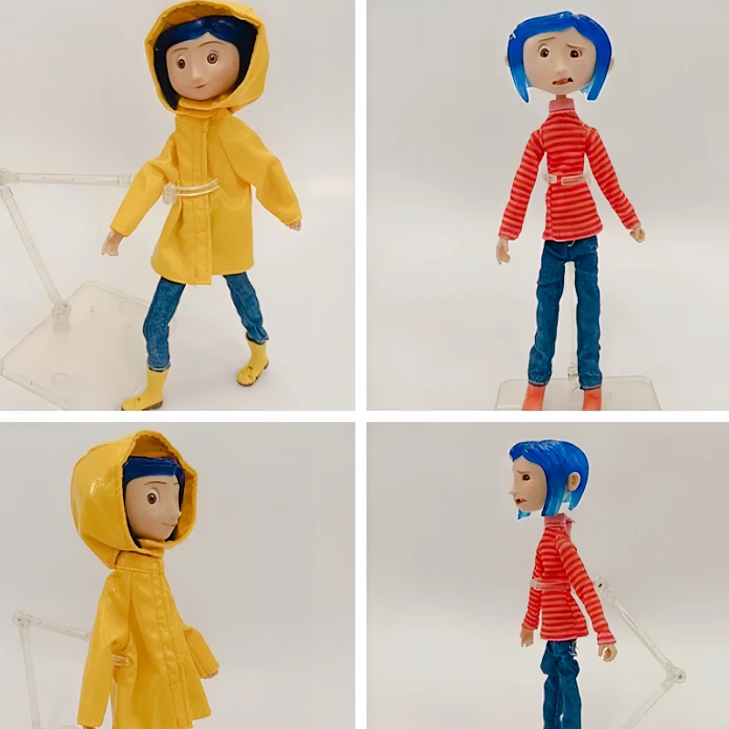 

7 Inche Coraline The Secret Door Figure Caroline Figure Neca Anime Figure Raincoat Pvc Statue Model Doll Desk Ornament Toy Gifts