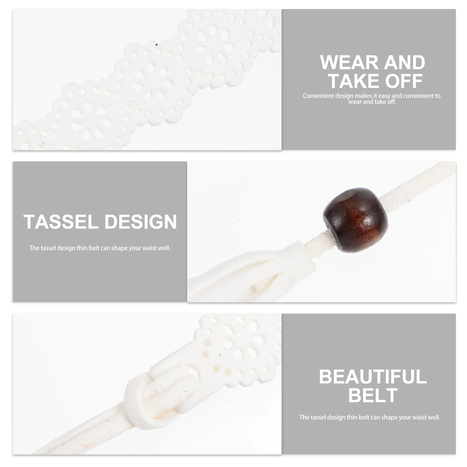 

Microfiber Tassel Women Girls All Match Waist Belt Belt All Waistb Match Fashion Clothes Accessory