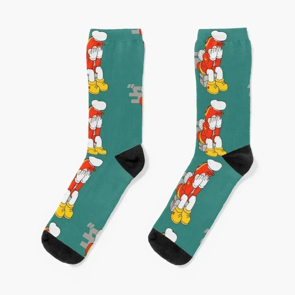 

JOLLIBEE SADBOI KAMUSTA KA BIG 2 Socks Toe sports compression soccer anti-slip cartoon Man Socks Women's