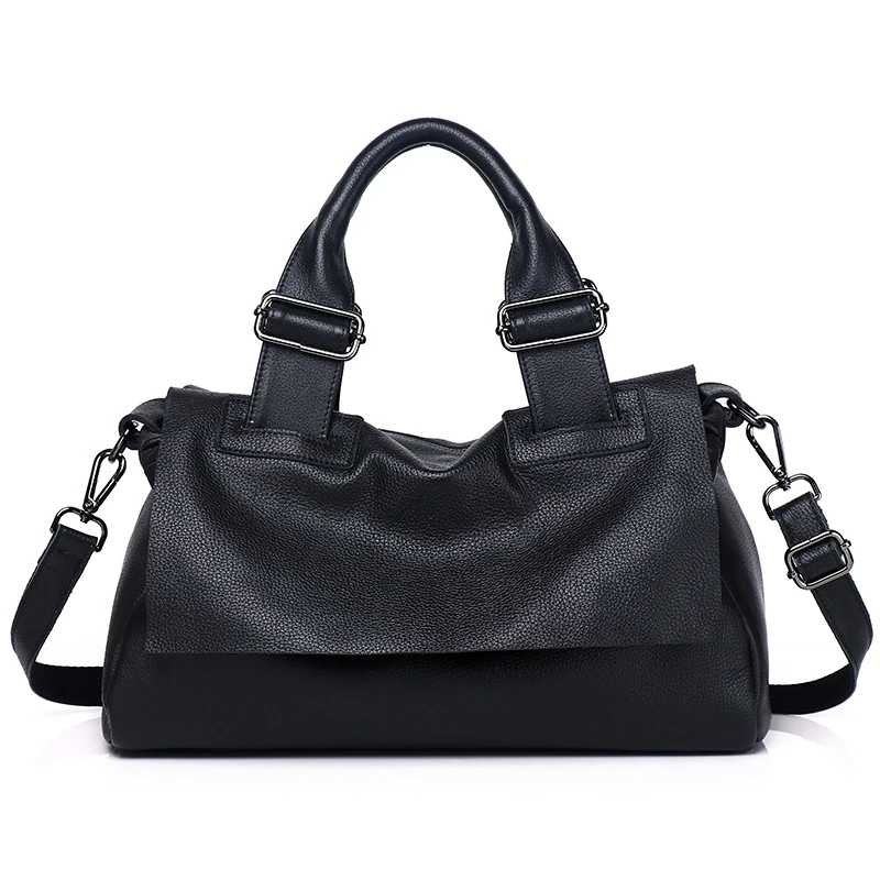 

Genuine Leather Women's Handbag Top Layer Cowhide Large Capacity Tote Bag Fashion Casual Shoulder Crossbody Bag for Work Travel